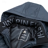 cheap Men's Downs &amp; Parkas-Men's Puffer Jacket Quilted Jacket Pocket Polyster Vacation Daily Wear Date Regular Fashion Casual Comfortable Thermal Warm Fall Winter Solid / Plain Color Black Dark Blue Light Sky Blue Puffer Jacket