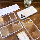 זול נרתיקים לאייפון-טלפון מגן עבור iPhone 17 Pro Max 17 Air 17 16 15 14 Pro Max Plus 13 Pro Max כיסוי אחורי שקוף עמיד בזעזועים אקרילי PC