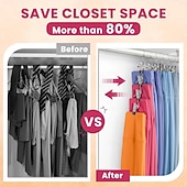  30 вешалок для брюк с зажимом, компактный крючок для хранения одежды и головных уборов, органайзер для леггинсов, подвешиваемых в шкафу, экономящие место вешалки для брюк для йоги, организация в шкафу