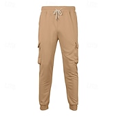 economico Carico-Per uomo Pantaloni da Tuta Cargo Pantaloni da tuta Joggers Pantaloni Coulisse Tasca Elastico in vita Semplice Comodità Quotidiano Sport all'Aperto Moda Casual Rosa Rosso Micro-elastico