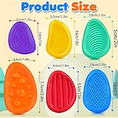 levne Osobní péče a zdraví-6 ks měkkých relaxačních kamenů – hračky pro senzorickou úlevu od stresu pro teenagery, ideální jako dárky na Halloween, Vánoce, zimu a Nový rok