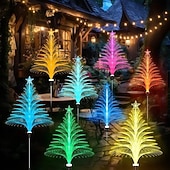 cheap Landscape Lights-4PCS Solar LED Jellyfish Butterfly Lawn Light Outdoor  Tree Star Garden Light RGB Changing  Party Yard Lawn Garage Walkway Decoration Solar Landscape Light