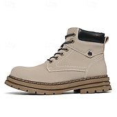 preiswerte Arbeitsschuhe-Outdoor-Arbeitsstiefel für Herren – robuste Schnürstiefeletten mit dicker Sohle zum Wandern, Bauen, für die Arbeit auf dem Bauernhof und für die tägliche Freizeit