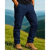 tanie Statki-Męskie Spodnie cargo Spodnie turystyczne Wodoodporne spodnie turystyczne spodnie turystyczne Zima Na wolnym powietrzu Regularny Keep Warm Wodoodporny Odporność na wiatr Spodnie Kieszeń Ciemnoszary