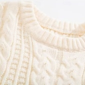 preiswerte Herrenpullover-Herren Pullover Zopfmuster Stricken Normale Oberteile Gestrickt Schmale Passform Einfach Rundhalsausschnitt Strickware Zeitgenössisch Lässig Alltagskleidung Bekleidung Herbst Schwarz Blau M L XL