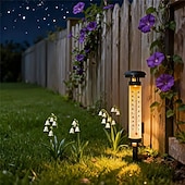 tanie Oświetlenie krajobrazowe-1 szt. termometr solarny do lampy ogrodowej, czujnik oświetlenia zewnętrznego na dziedzińcu, wtyczka do lampy ogrodowej, światło otoczenia na zewnątrz