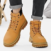 preiswerte Arbeitsschuhe-Outdoor-Arbeitsstiefel für Herren – robuste Schnürstiefeletten mit dicker Sohle zum Wandern, Bauen, für die Arbeit auf dem Bauernhof und für die tägliche Freizeit