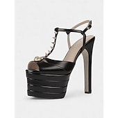 economico Festa Notturna-Sandali con plateau e plateau da donna in oro metallizzato e argento - sandali spuntati con punte audaci per la moda delle feste notturne
