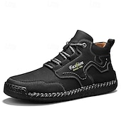 abordables Bottes-Chaussures de travail décontractées kaki pour hommes, baskets d&#039;extérieur à lacets durables avec semelle antidérapante pour la randonnée, le camping, la conduite et les activités quotidiennes