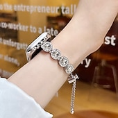 baratos Pulseiras de Apple Watch-Pulseira de joias Compatível com Pulseira Apple Watch 38mm 40mm 41mm 42mm 44mm 45mm 49mm Feminino Purpurina Cristal Com Strass pulseira de substituição para iwatch Ultra 2 Series 9 8 7 SE 6 5 4 3 2 1