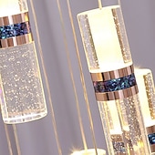 cheap Dimmable Ceiling Lights-Led Chandelier Light，Metal Crystal Staircase Rotating Long Chandelier, Modern, Simple And Luxurious, Suitable For Villas, Duplex Buildings, Lofts, Apartments And Terraces，Diammable 110-240 V