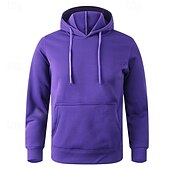 abordables Sudadera con capucha de vellón-Hombre Sudadera Sudadera Con Capucha Sudadera con capucha de lana Negro Blanco Amarillo Rosa Verde Ejército Con Capucha Plano Bolsillo Deporte Casual Diario Ropa de calle Fresco Ropa deportiva