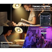 abordables Luces de Hogar Inteligente-Lámpara de pie RGB para sala de estar, lámpara de pie inteligente con control remoto de aplicación para dormitorio, oficina y lectura.