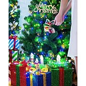 levne Řetězová světla baterie-2M 100Leds měděné drátěné řetězové světla ohňostroj víl garland světlo pro okenní svatební párty teplé bílé dekorace AA napájené baterií (přichází bez baterie)