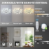 baratos Luzes de teto reguláveis-3-luz 5-luz 60/68/78/90/100 cm Regulável Design de Cluster Luzes de Tecto Metal Acrílico Multi Camadas Estilo Artístico Estilo Moderno Acabamentos Pintados Preto LED Moderno 110-120V 220-240V