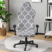 cheap Dining Chair Cover-Geometric Printed Kitchen Chair Cover, Polyester Slipcover, Durable Non-Slip Chair Protector for Dining Room and Home