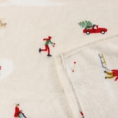 baratos Roupa de Cama de Natal-Cobertor de Lã Cobertor Quente com Impressão de Natal Cobertor para Cochilo Aconchegante com Caixa de Presente