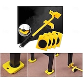 olcso Ručni Alati-Nagy teherbírású bútoremelő 4 csúszkával, görgős mozgató eszközökkel kanapé hűtőszekrényhez, max. 150 kg / 330 font, könnyen átalakítható és átrendezhető a lakótér (sárga)