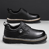 baratos Sapatos Casuais Slip-On-sapatos de trabalho casuais marrons masculinos – sola antiderrapante durável, fecho de trava fácil, design de cano baixo confortável para uso diário, escritório e atividades ao ar livre