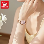 preiswerte Quarz-Uhren-Olevs 5641 Quarzuhr Frau Top-Marke original wasserdichte Uhr für Frauen Edelstahlarmband römische Skala Datum Armbanduhr