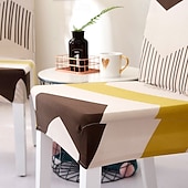 tanie Pokrowiec na krzesło do jadalni-Elastyczny pokrowiec na krzesło do jadalni, przyjazny dla zwierząt, zdejmowany i nadający się do prania pokrowiec na krzesło, trwały ochraniacz na krzesło do hotelu, jadalni, sali bankietowej, wesela