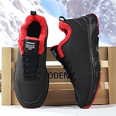economico Sneakers Casual-scarpe da ginnastica sportive da uomo foderate in caldo pile, scarpe da corsa invernali leggere e impermeabili con suola antiscivolo per l'uso quotidiano e all'aperto