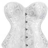 Недорогие Корсеты-Жен. Корсет Корректирующее белье Утягивающее белье Корректирующее белье Сексуальный корсет Секси Милая Цветочный принт Чистый цвет Пуговицы Отпуск Для вечеринок Для улицы Без рукавов Корсет