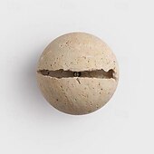 cheap Indoor Wall Lights-Wall Lights Indoor Modern Yellow Travertine Wall Lamps Art Globe Stone Wall Sconces for Bed Room Living Room G4 Wall Mounted Light