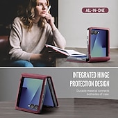 preiswerte Samsung-Handyhülle-Handy Hülle Handyhüllen Für Samsung Galaxy Z Flip 7 Magnetische Adsorption Brieftaschenhülle Magnetisch Vollschutz Ständer TPU PU-Leder