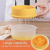 billige Kjøkkenutstyr og -redskap-Eggeplommeseparator med stor kapasitet, slitesterk eggehvite- og plommesil av plast for kjøkken og restaurant, enkel å rengjøre