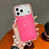 abordables Carcasas iPhone-teléfono Funda Para iPhone 17 Pro Max 17 Air 16 15 14 Pro Max Plus 13 Pro Max Funda Trasera con cordón Brillo ostentoso brillante Antigolpes Retro TPU Acrílico