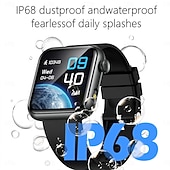 ieftine Ceasuri Smart-Ceas inteligent TK50 cu Bluetooth, ecran HD 1.72, monitor de fitness, impermeabil IP68, tensiune arterială, oxigen, ritm cardiac, ceas inteligent