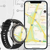 abordables Montres connectées-LW9 Montre intelligente 1.43 pouce Smartwatch Montre Connectée Bluetooth 4G Surveillance de la température Podomètre Rappel d&#039;appel Compatible avec Android iOS Hommes GPS Longue Veille Appels Mains