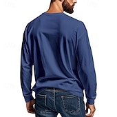 Χαμηλού Κόστους Casual Tee Henley-Ανδρικά Πουκάμισο Henley Κοντομάνικα Henley Top Μακρυμάνικο Συμπαγές Χρώμα Σκέτο Μοντέρνα Υψηλής Ποιότητας Καθημερινό Τσέπη Κουμπιά Χένλι ΕΞΩΤΕΡΙΚΟΥ ΧΩΡΟΥ Causal Καθημερινά