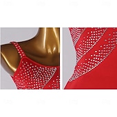 preiswerte Turnierkleid-Damen Latein Rhythmus Salsa Gesellschaftstanz Kleid Wettkampfkostüm Wettbewerb Modern Walzer Cha Cha Kleid