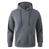 abordables Sudadera con capucha de vellón-Hombre Sudadera Sudadera Con Capucha Sudadera con capucha de lana Negro Blanco Amarillo Rosa Verde Ejército Con Capucha Plano Bolsillo Deporte Casual Diario Ropa de calle Fresco Ropa deportiva