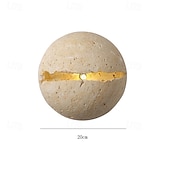 cheap Indoor Wall Lights-Wall Lights Indoor Modern Yellow Travertine Wall Lamps Art Globe Stone Wall Sconces for Bed Room Living Room G4 Wall Mounted Light