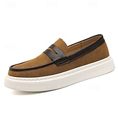 ieftine Loafers casual-Mocasini casual bărbătești în două culori cu talpă albă – pantofi eleganti, fără slip-on, pentru birou, călătorii și ținute de weekend