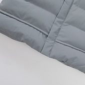billiga Herrdunjackor och -parkas-Herr Vinterkappa Pufferjacka Vadderad jacka Ficka Bomull Semester Dagliga kläder Datum Normal Mode Ledigt Bekväm Håller värmen Höst Vinter Enfärgad / vanlig färg Svart Armégrön Grå Pufferjacka