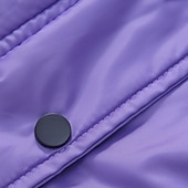economico Giacca in piuma e parka per ragazze-Bambini Ragazze Cappotto in Piuma Giacca Imbottita Tinta unica Moda Tasca Scuola Cappotto Capispalla 4-12 Anni Autunno Nero Rosso Viola