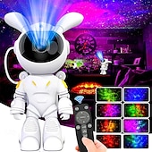 abordables Lumières de Noël-Projecteur d&#039;étoiles astronaute LED galaxie étoile veilleuse planétarium projecteur avec minuterie et télécommande chambre plafond projecteur lumière enfants cadeau