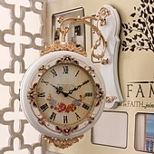 cheap Wall Accents-Outdoor Clocks European Style Retro Wall Clock Innovation and Fashion Living Room Double-Sided Clock Classic Clock Wall Bedroom Decoration Clock Wall Clocks Bedrooms
