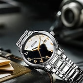 abordables Montres à quartz-Nouvelle montre d'affaires pour hommes avec bracelet en acier de haute qualité résistance à l'eau IPX7 calendrier mode décontractée montre de poignet sportive pour hommes