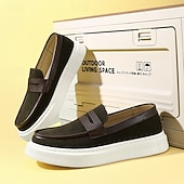 ieftine Loafers casual-Mocasini casual bărbătești în două culori cu talpă albă – pantofi eleganti, fără slip-on, pentru birou, călătorii și ținute de weekend
