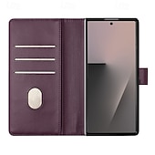 Недорогие Чехлы для Samsung-телефон Кейс для Назначение SSamsung Galaxy Z-образный сгиб 7 Кейс на заднюю панель Откидная подножка Разъем для карты Защита от удара Ретро ТПУ Кожа PU