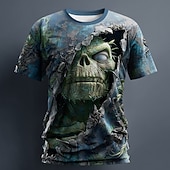 בגדי ריקוד גברים הדפסת 3D זומבים 3D חולצה קצרה שרוולים קצרים חולצה קצרה הדפסת תלת מימד צווארון עגול קצר חולצה מוּגזָם מעצב מחריד מפלגה רחוב חגים כחול כהה קיץ אביב כל העונות ביגוד S M L XL XXL XXXL זול גולגולת ועצם-בגדי ריקוד גברים הדפסת 3D זומבים 3D חולצה קצרה שרוולים קצרים חולצה קצרה הדפסת תלת מימד צווארון עגול קצר חולצה מוּגזָם מעצב מחריד מפלגה רחוב חגים כחול כהה קיץ אביב כל העונות ביגוד S M L XL XXL XXXL