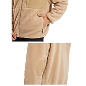 economico Giubbotti Casual-Giacca in pile da uomo, giacca riscaldata, formale, da casa, tascabile, autunno inverno, tinta unita, attiva, neutra, colletto della camicia, giacca nera kaki normale (batterie non incluse)