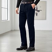 Herre Bukser Dressbukser Kordfløyel bukse Vinterbukser Lomme عادي Komfort Myk Full lengde utendørs Virksomhet Avslappet Mote Klassisk Stil Svart Navyblå Uelastisk billige Slank-Herre Bukser Dressbukser Kordfløyel bukse Vinterbukser Lomme عادي Komfort Myk Full lengde utendørs Virksomhet Avslappet Mote Klassisk Stil Svart Navyblå Uelastisk