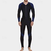 abordables Lycra de surf-Homme Maillots de bain intégraux Combinaison Fine UPF50+ manche longue Maillot de Bain ​fermeture éclair sur le devant Natation Plongée Surf Plongée en apnée Patchwork Été Printemps Automne