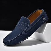 economico Mocassini casual-Per uomo Mocassini &amp; Slip-On Retrò Taglie Forti Camminata Casual Quotidiano PU Confortevole Stivali alti Mocassino Rosso marrone Nero Giallo